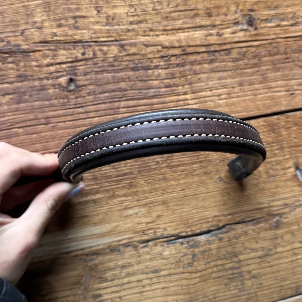 Brown leather brow band